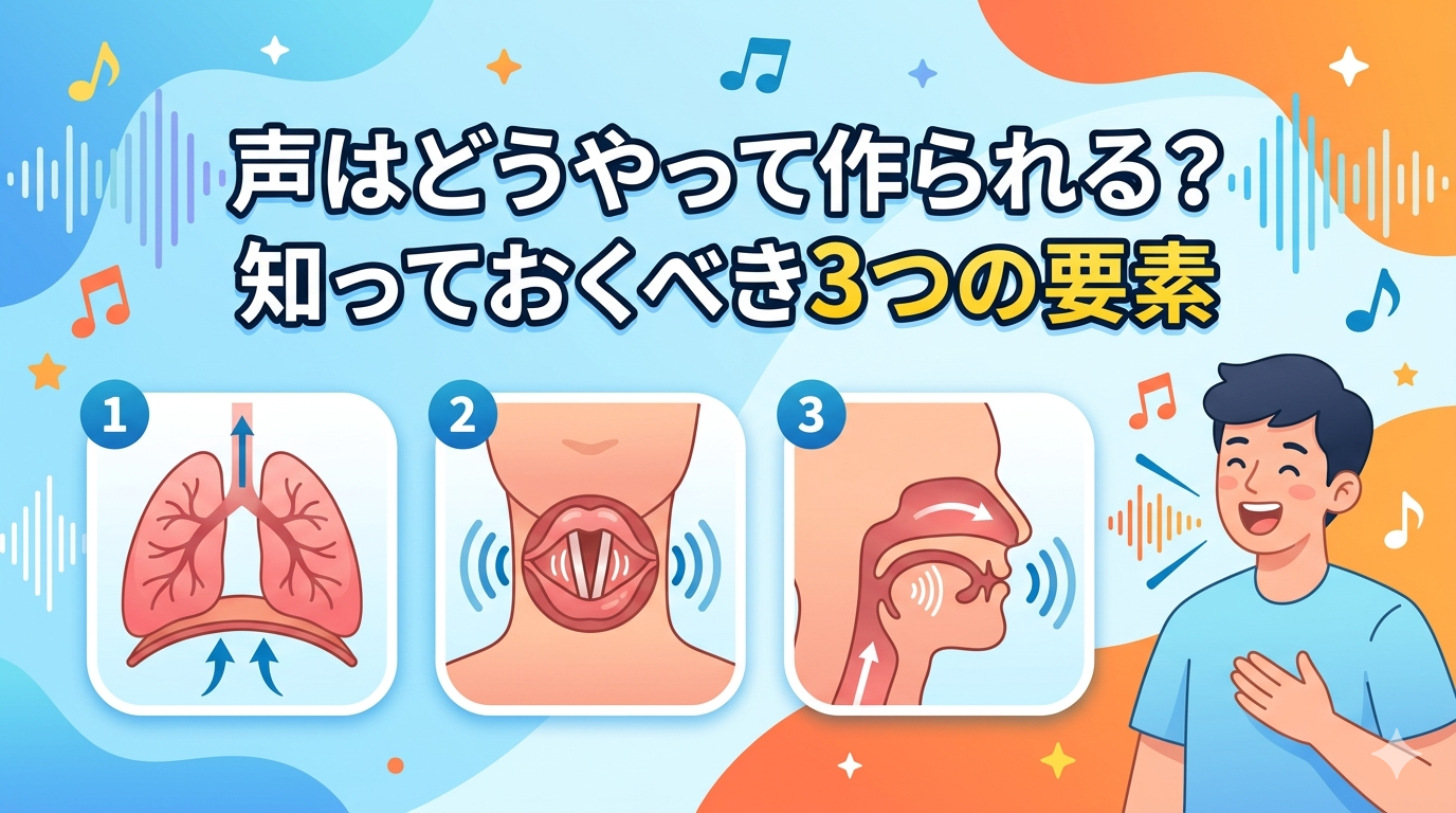 【ボイトレ基礎】声はどうやって作られる？知っておくべき｢３つの要素」